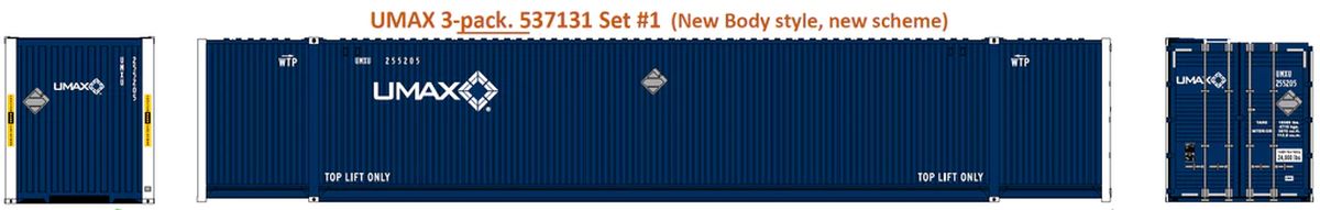N UMAX 53' High Cube Container 3pk