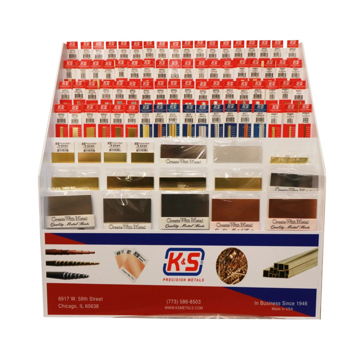 Metric Display Rack (85 Items)