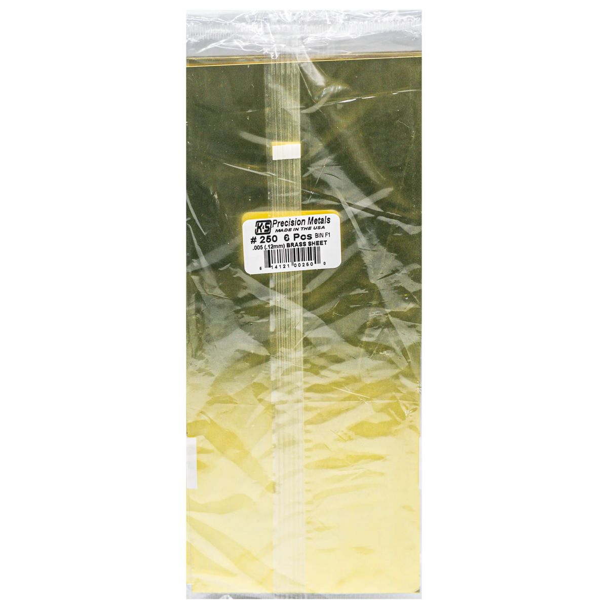 Brass Metal Sheet .005 x 4 x 10   6pk