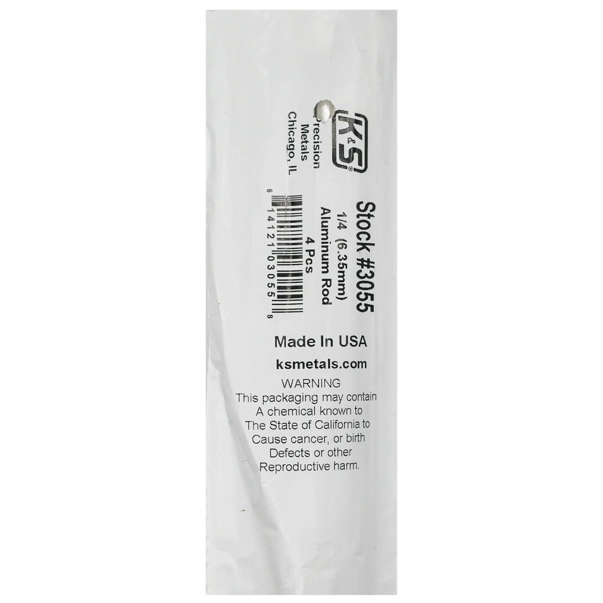 1/4 Round Aluminum Rod 4cd