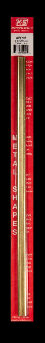 Lg. Brass Oval Tube