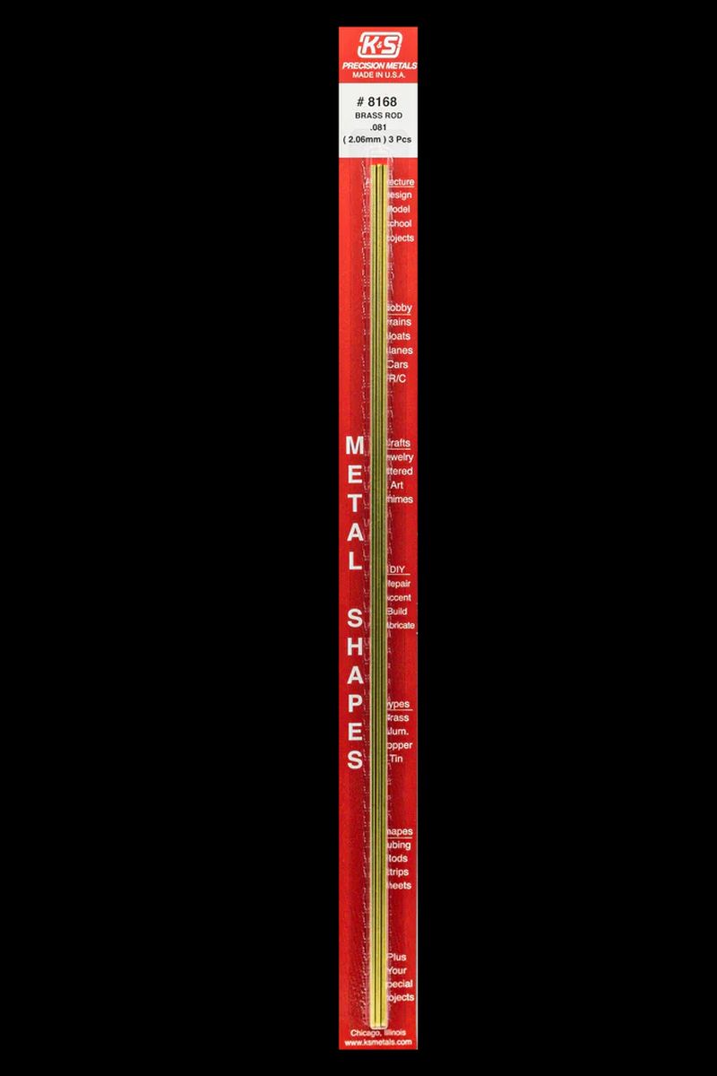 Round Brass Rod .081 x 12   3cd