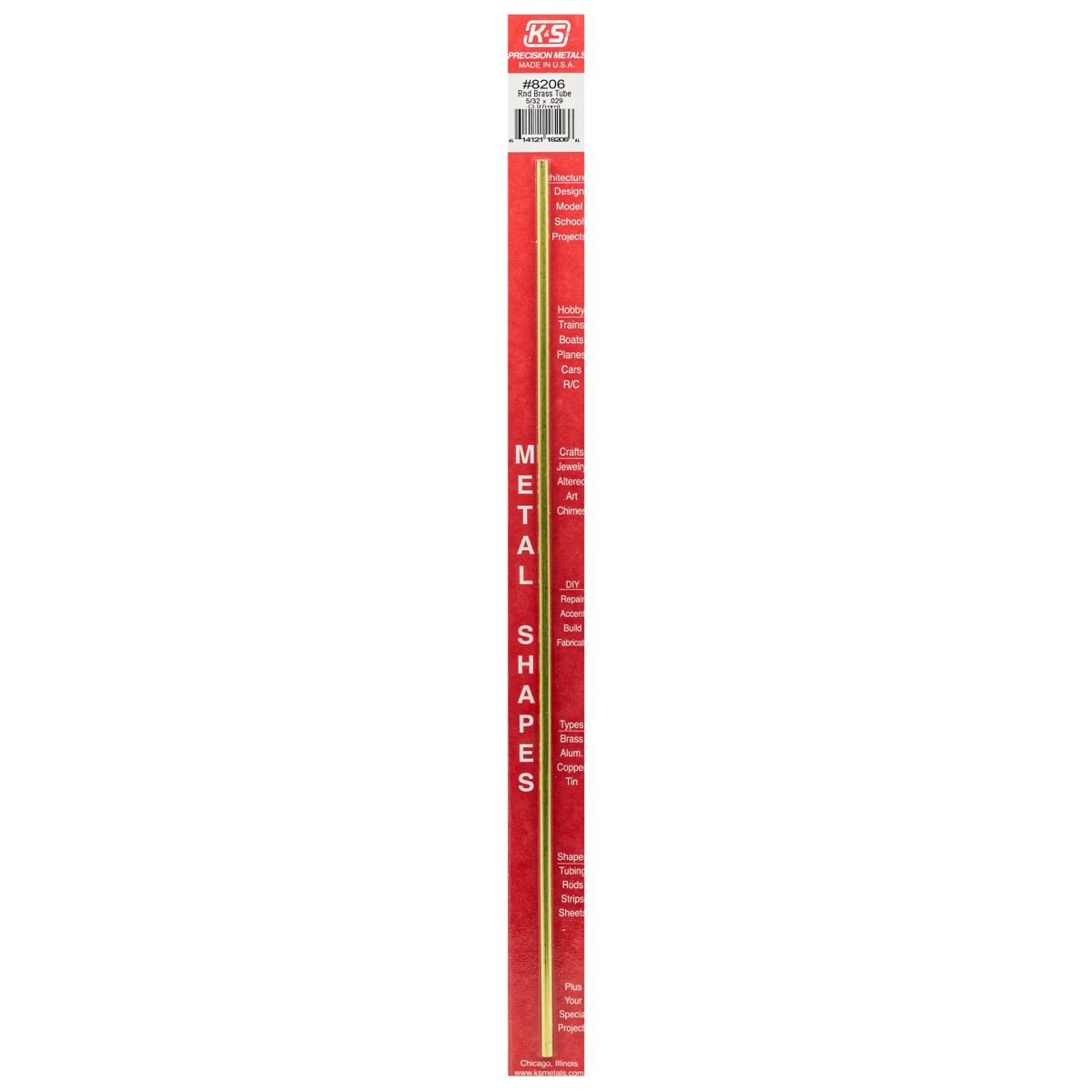 5/32 OD Round Brass Tube 1cd