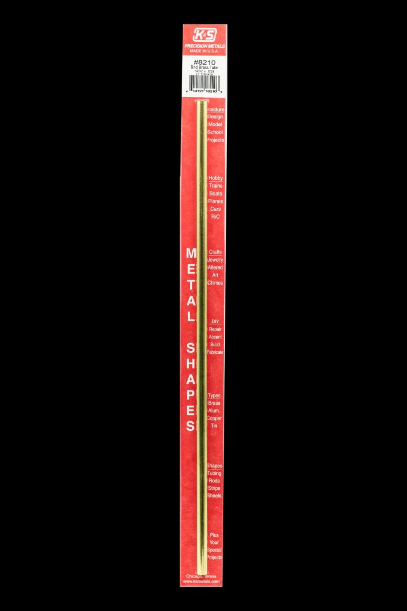 9/32 OD Round Brass Tube 1cd