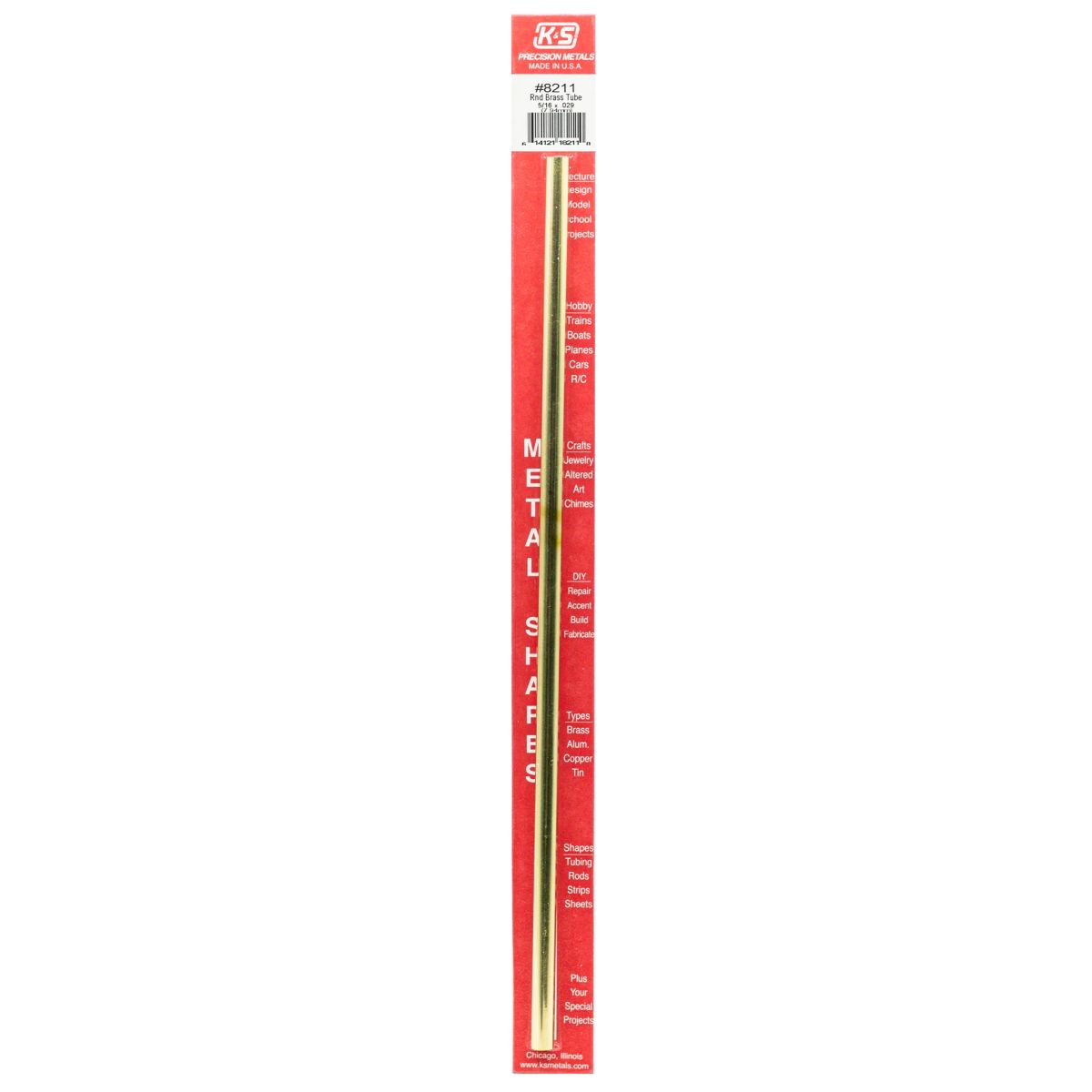 5/16 OD Round Brass Tube 1cd