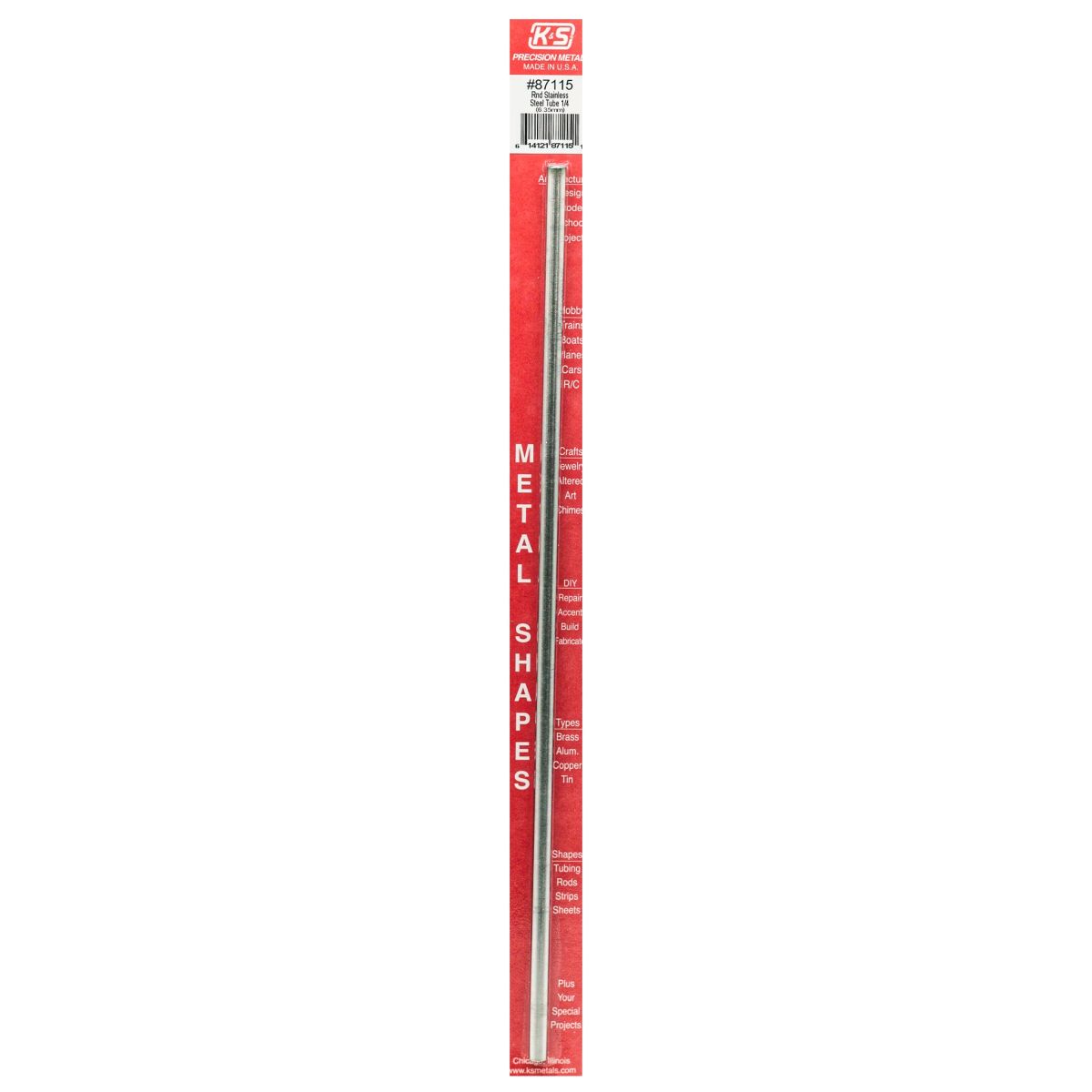 1/4 X 22 Gauge x 12 Round SS Tube 1cd