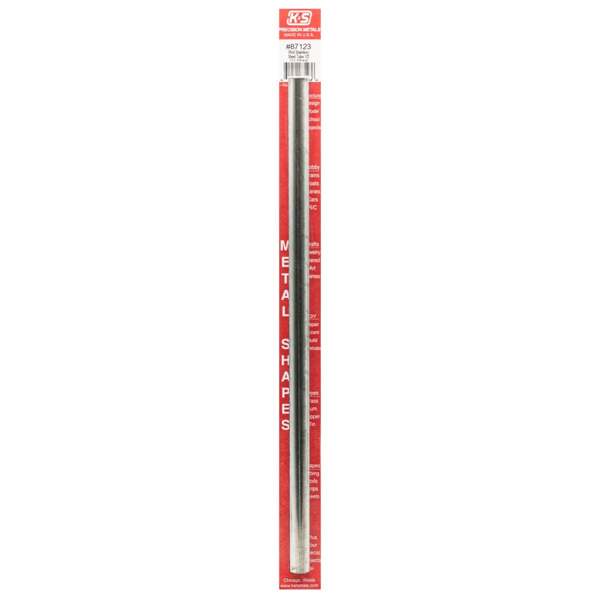 1/2 X 22 Gauge x 12 Round SS Tube 1cd