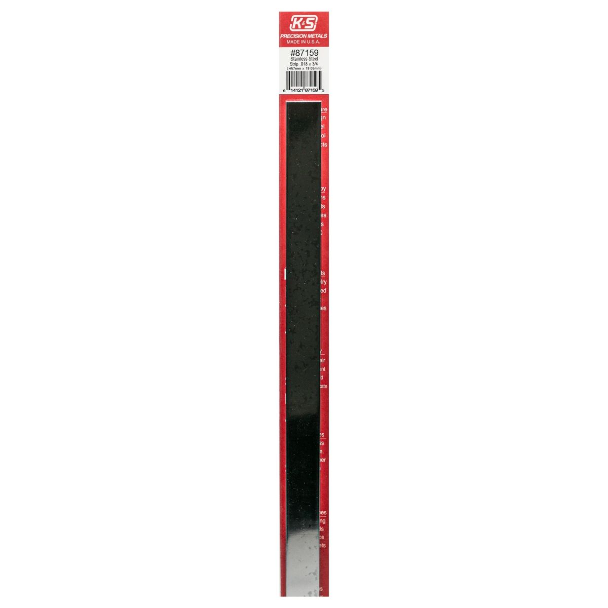 .018 Thick (26 Gauge) X 3/4 Wide Stainless Strip 1cd