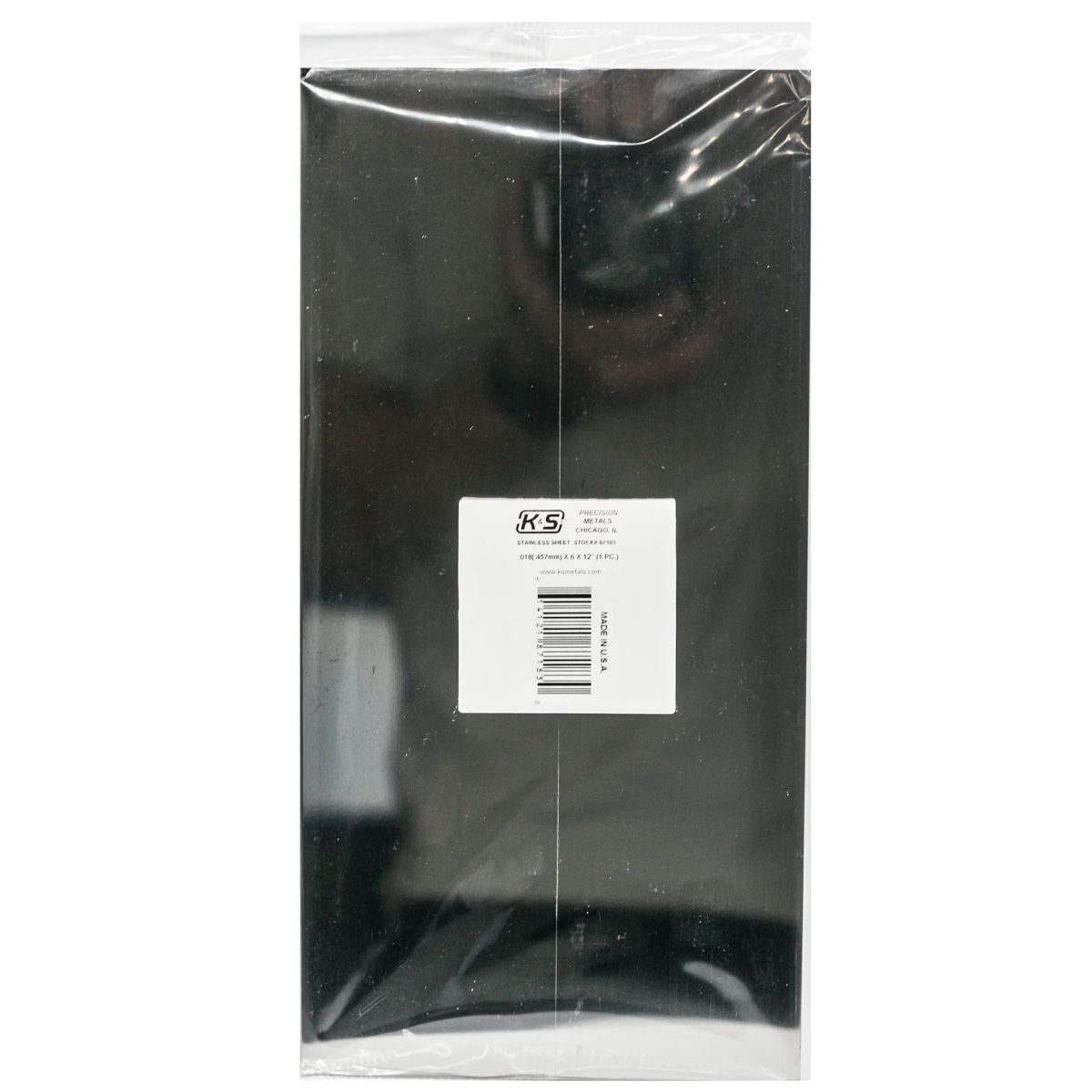 .018 Thick (26 Gauge) X 6 Wide X 12 Stainless Sheet 1cd