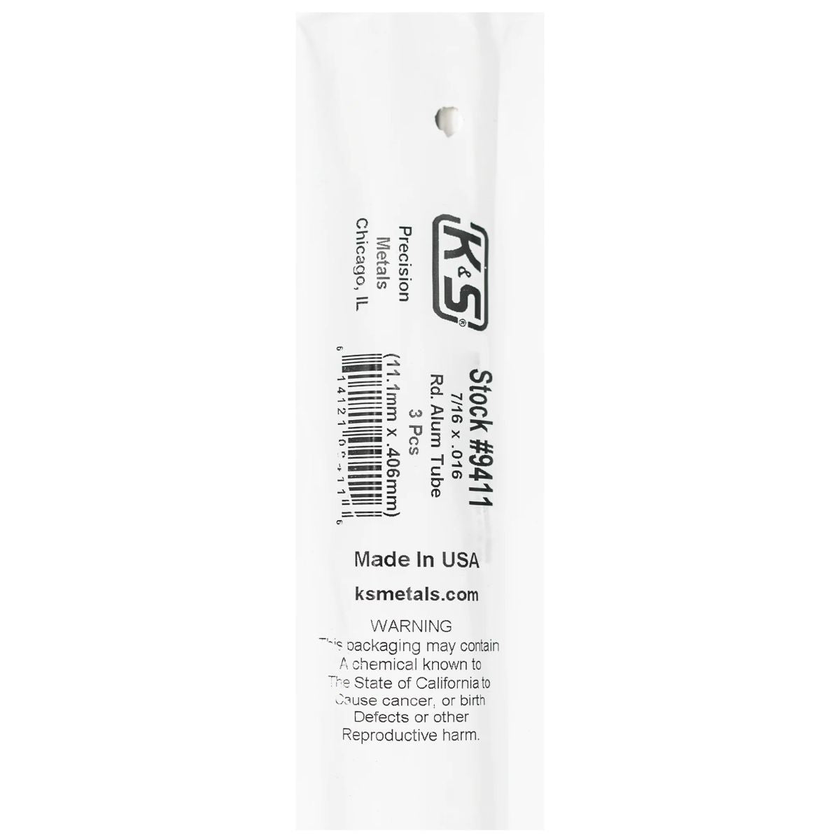 Round Alum. Tube 7/16 x.016 x 36 3cd