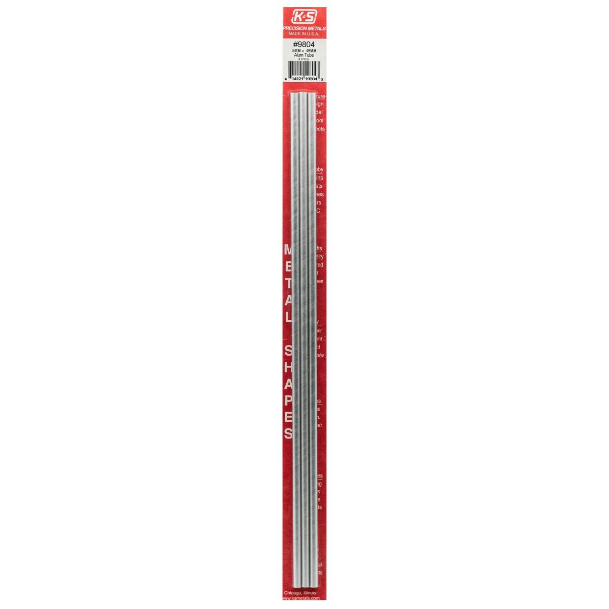 5MM OD X .45MM Wall Round Alum. Tube 3cd