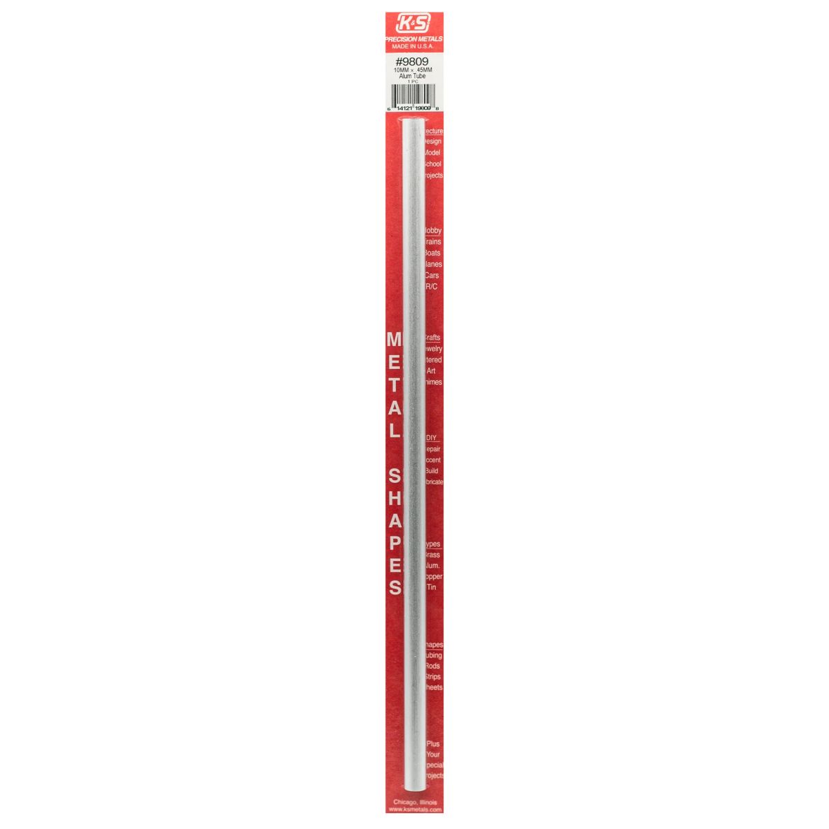 10MM OD X .45MM Wall Round Alum. Tube 1cd