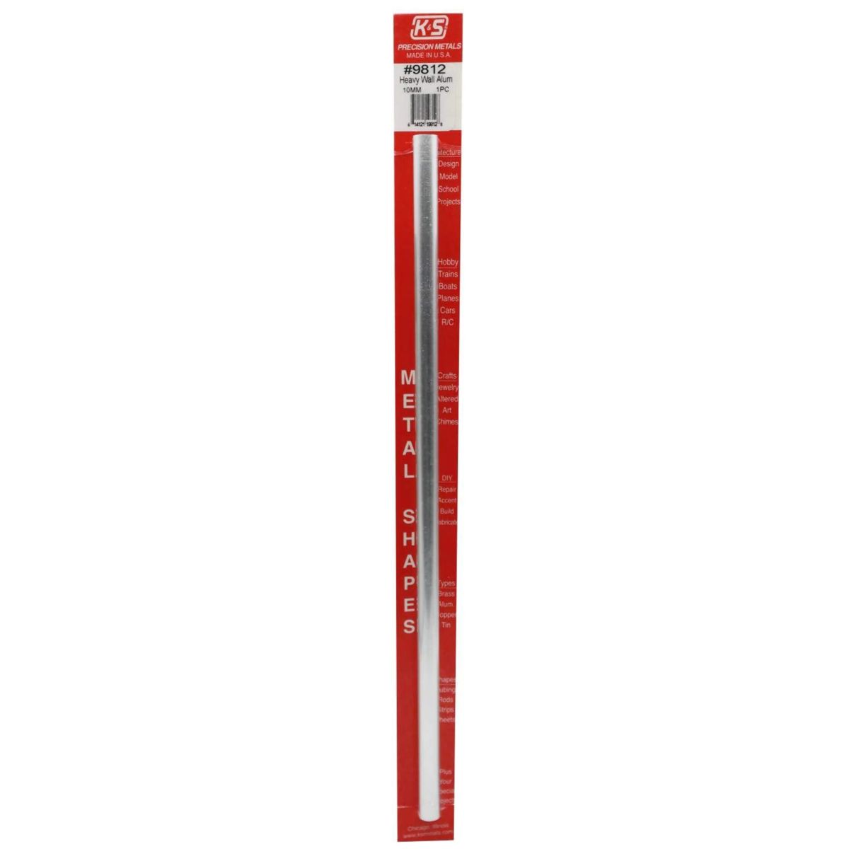 10MM OD X .76MM Wall Round Alum. Tube 1cd