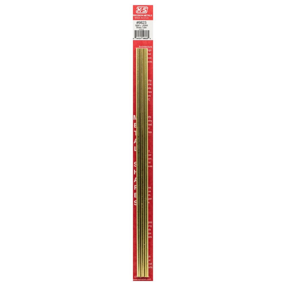 5MM OD X .45MM Wall Round Brass Tube 3cd