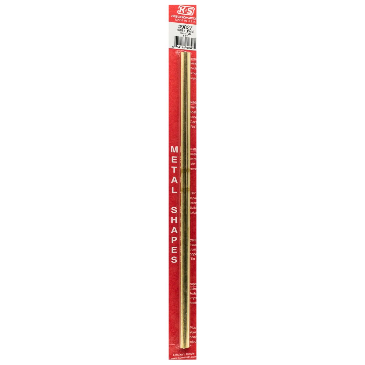 9MM OD X .45MM Wall Round Brass Tube 1cd