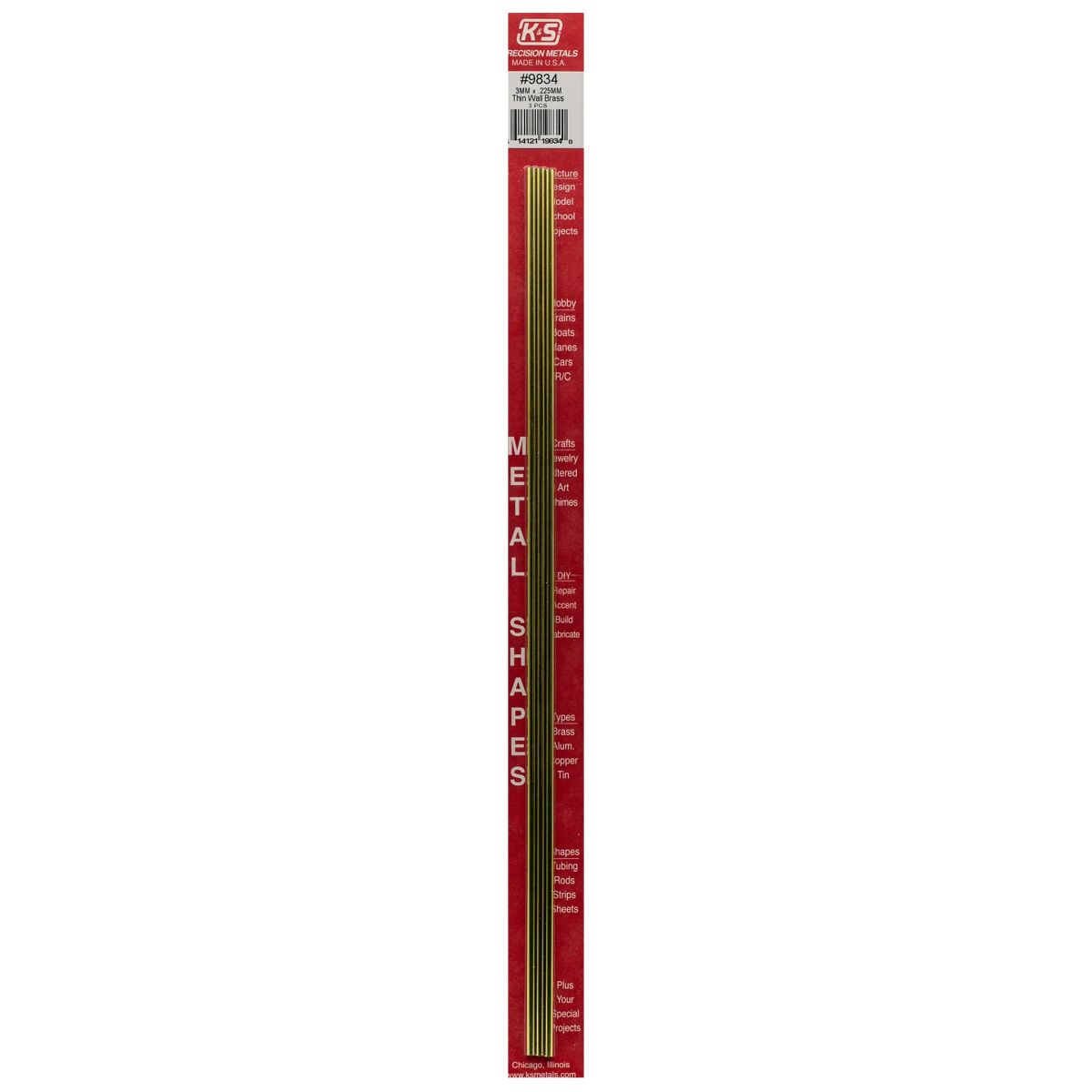 3MM OD X .225MM Wall Round Brass Tube 3cd