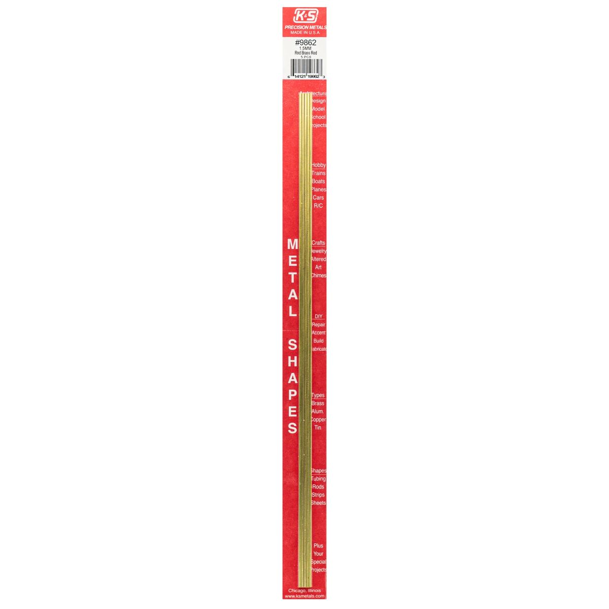 1.5MM Diameter Round Brass Rod 5cd