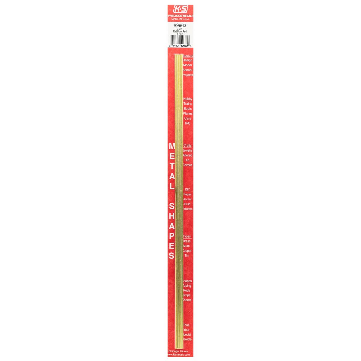 2MM Diameter Round Brass Rod 4cd