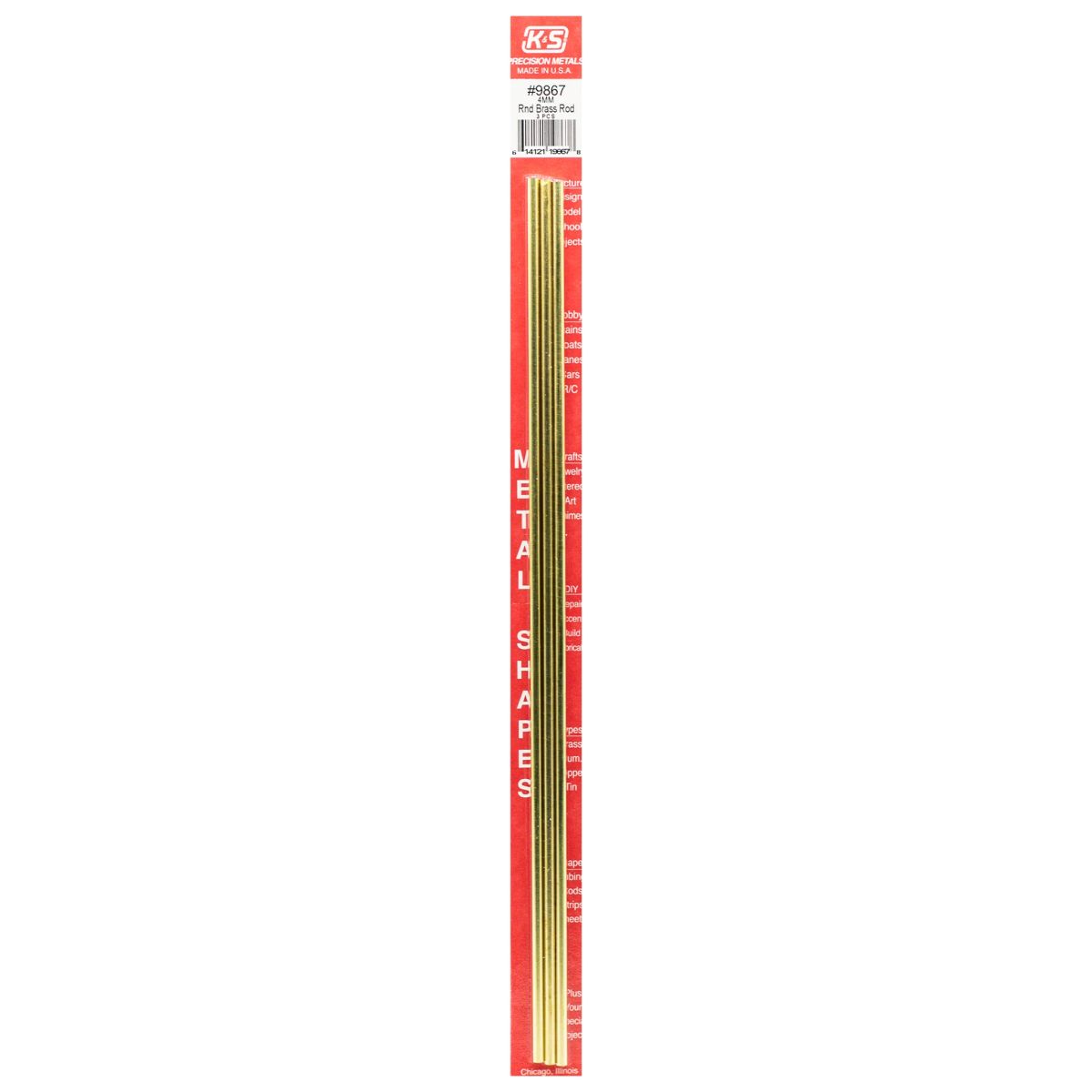 4MM Diameter Round Brass Rod 3cd