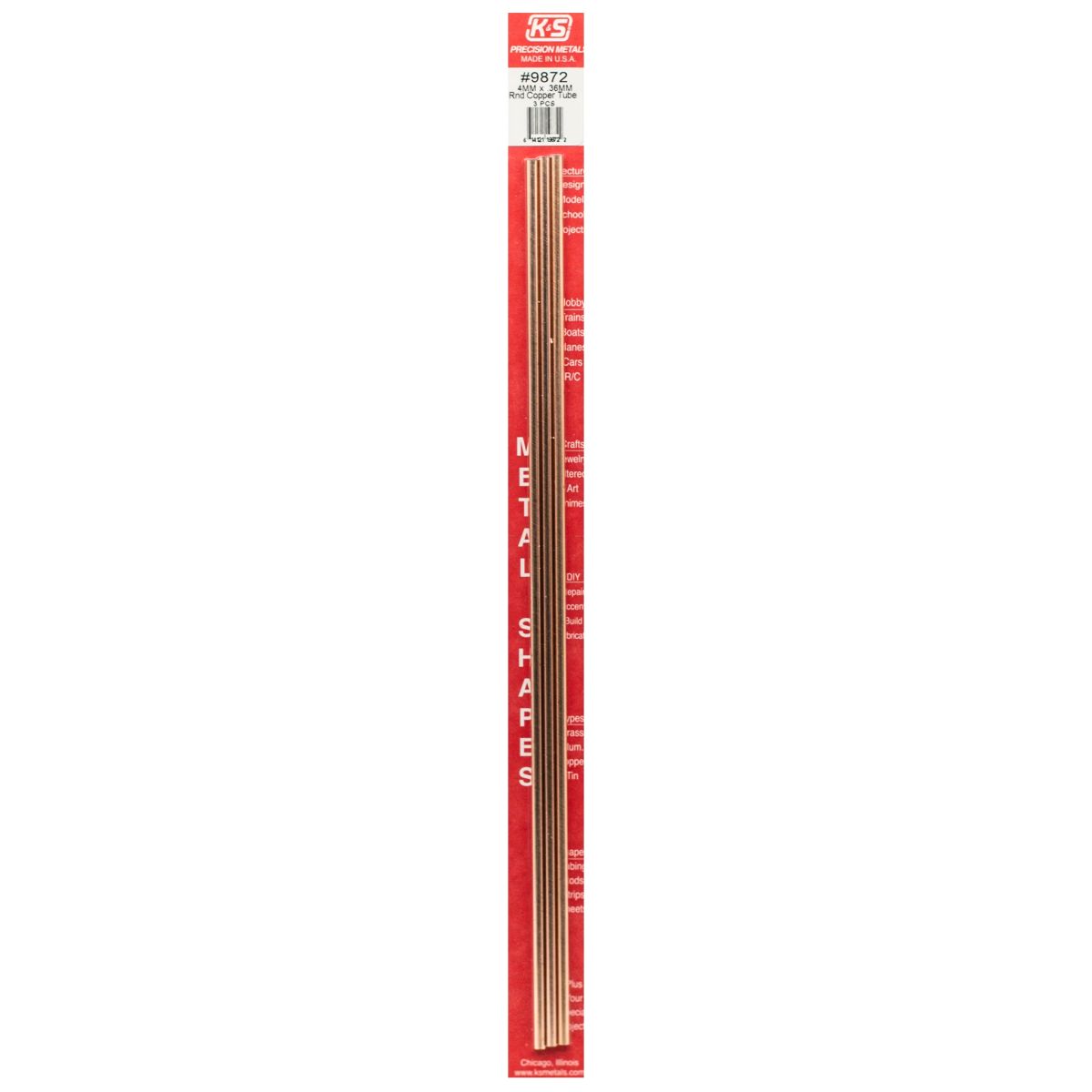 4MM OD X .36MM Wall Round Copper Tube 3cd