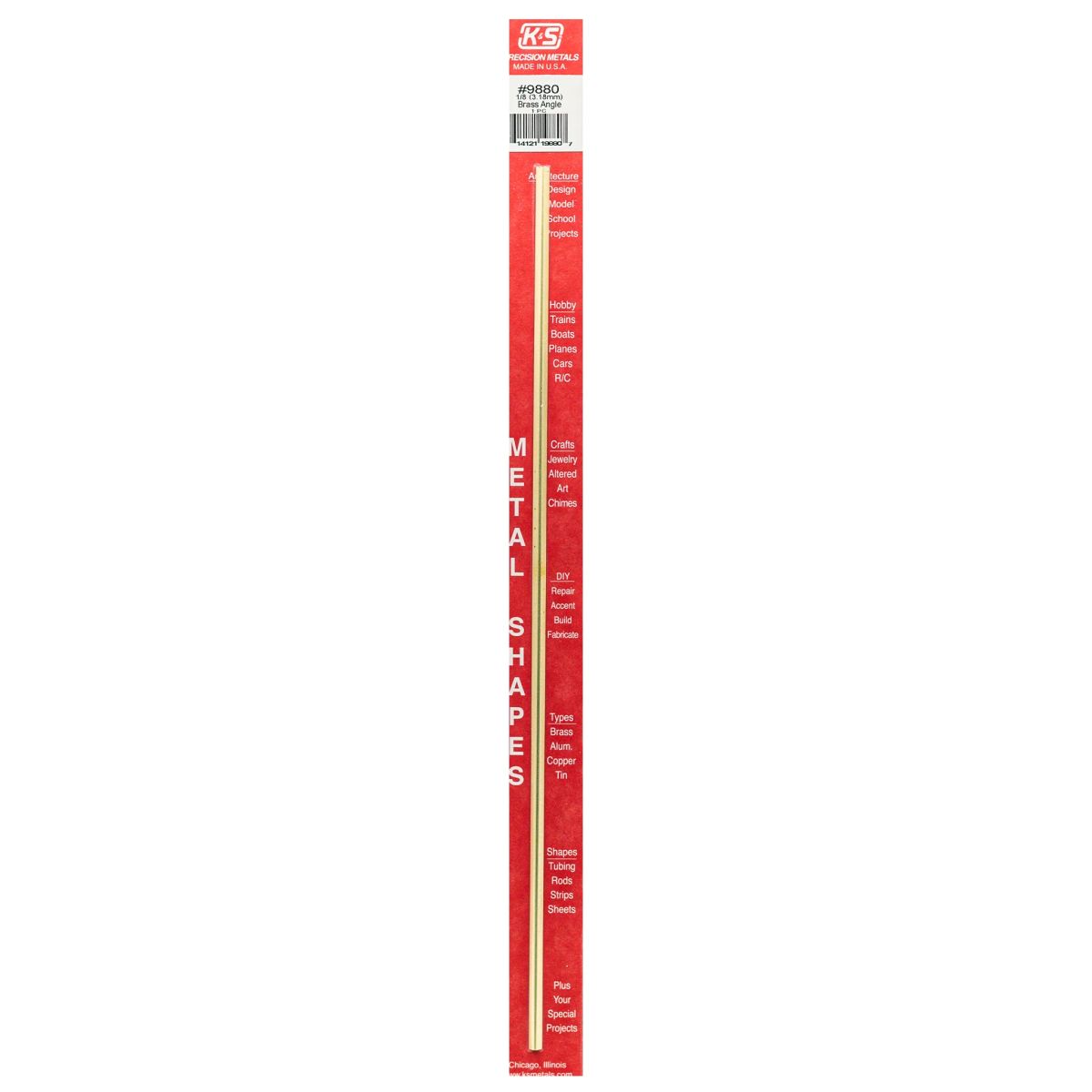0.014 Wall - 1/8 Leg Length Brass Angle 1cd