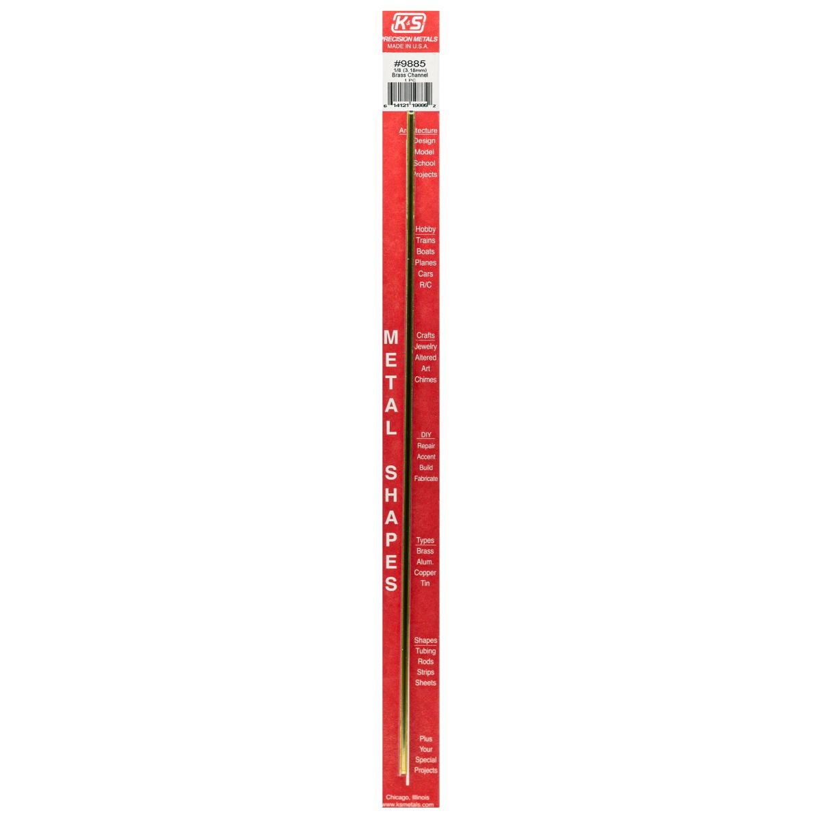 0.014 Wall - 1/8 X 1/8 Leg Lengths Brass Angle 1cd
