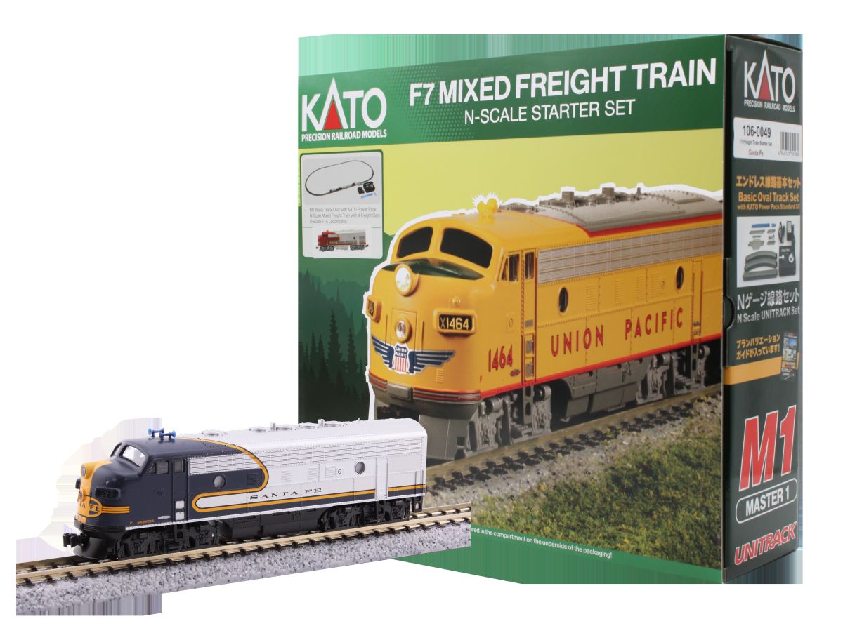 F7 Freight Train Starter Set SF Blue Bonnet