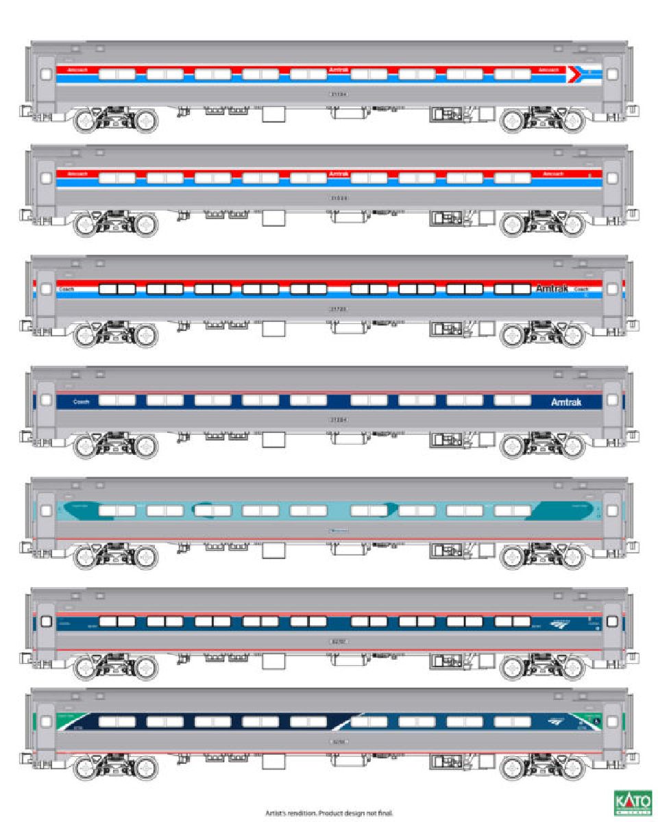 N Amfleet I Coach 7 Car Set All Phases (Limited Edition)