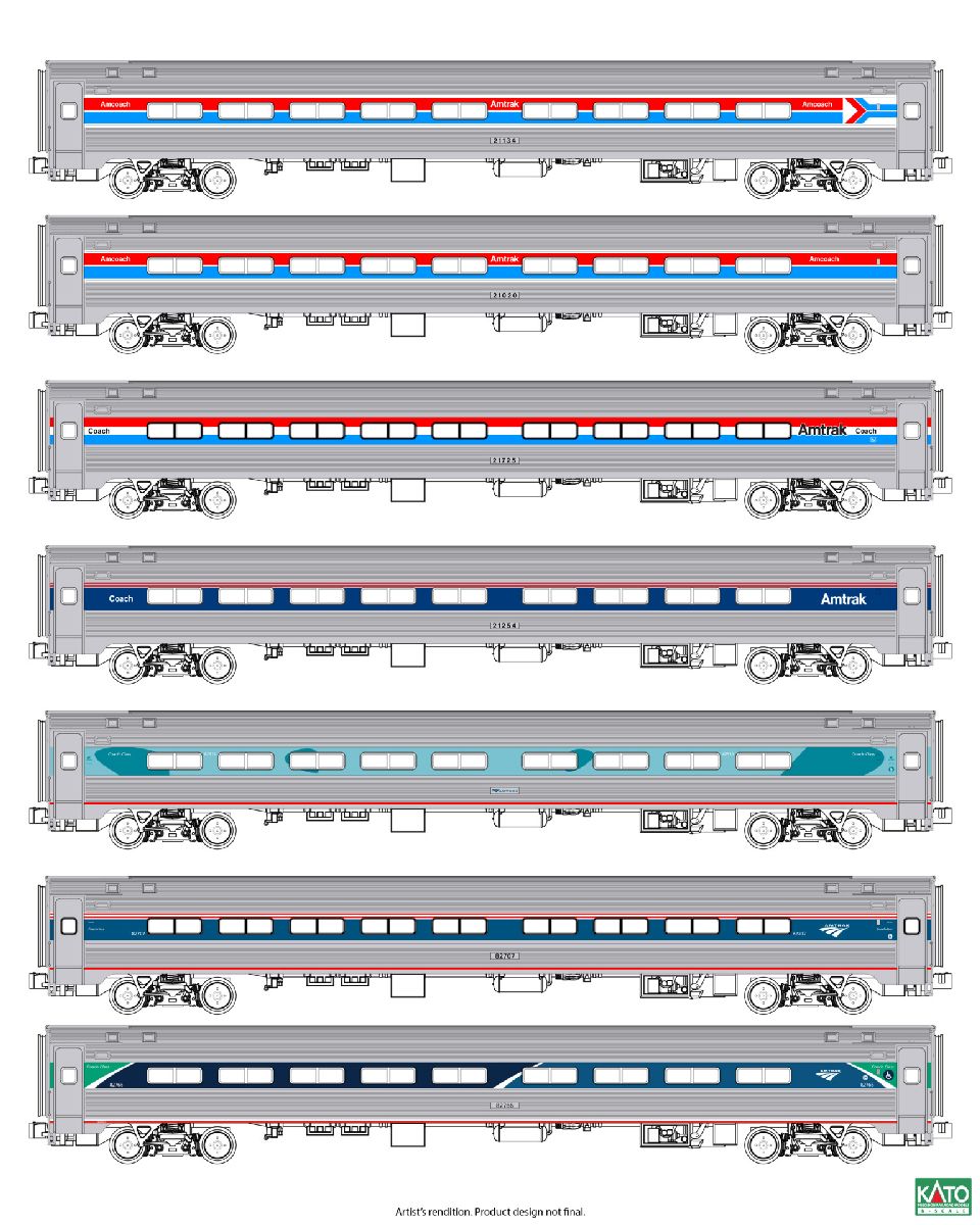 N Amfleet I Coach 7 Car Set All Phases (Limited Edition) w/