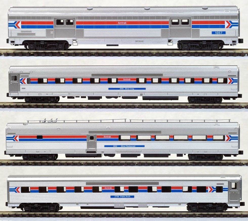 N Amtrak Rainbow Era 8pk Psg.Cars
