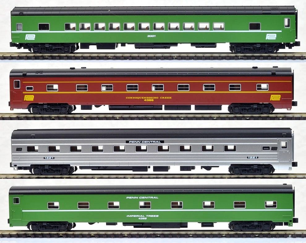 N Amtrak Rainbow Era 8pk Psg.Cars w/Lights