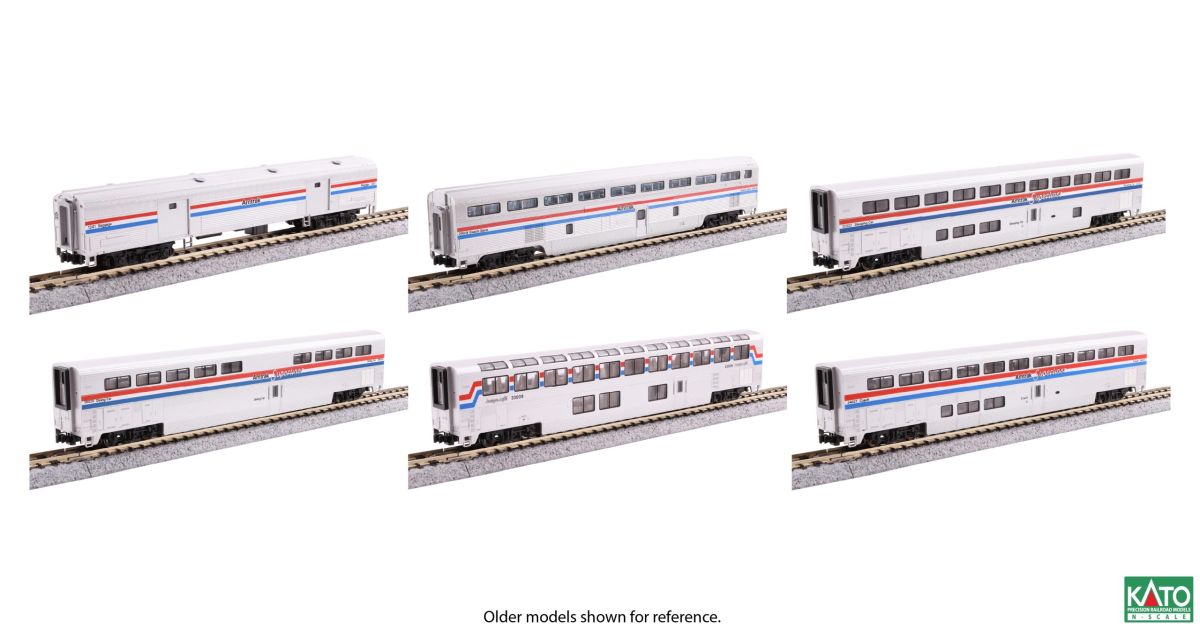 Amtrak Superliner I Phase III  6 Car Set w/ Light