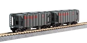 N 2-Bay Cvd.Hopper 8pk (2ea SF  CB&Q  C&O  UP)