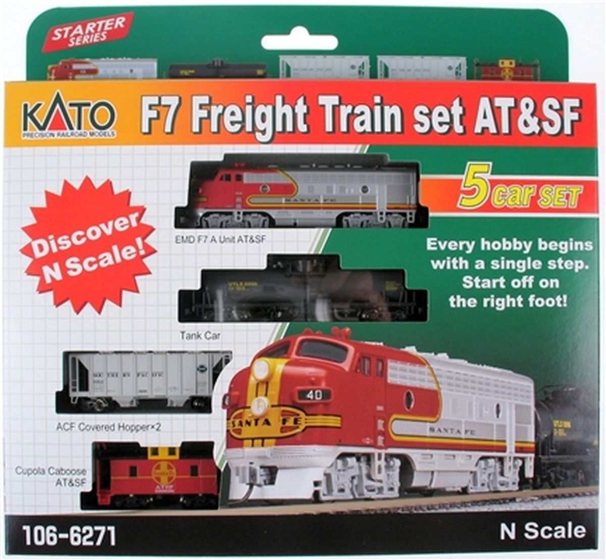 N F7 SF Warbonnet Freight Train Set w/o Track/Sound