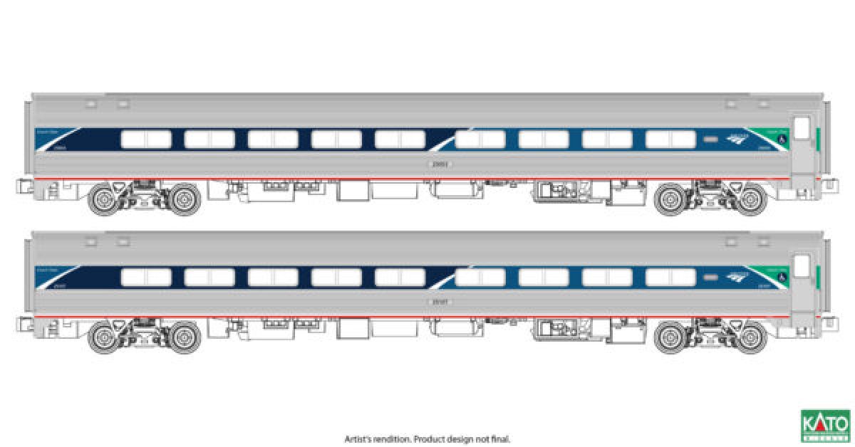 N Amfleet II Coach 2 Car Set Phase VII