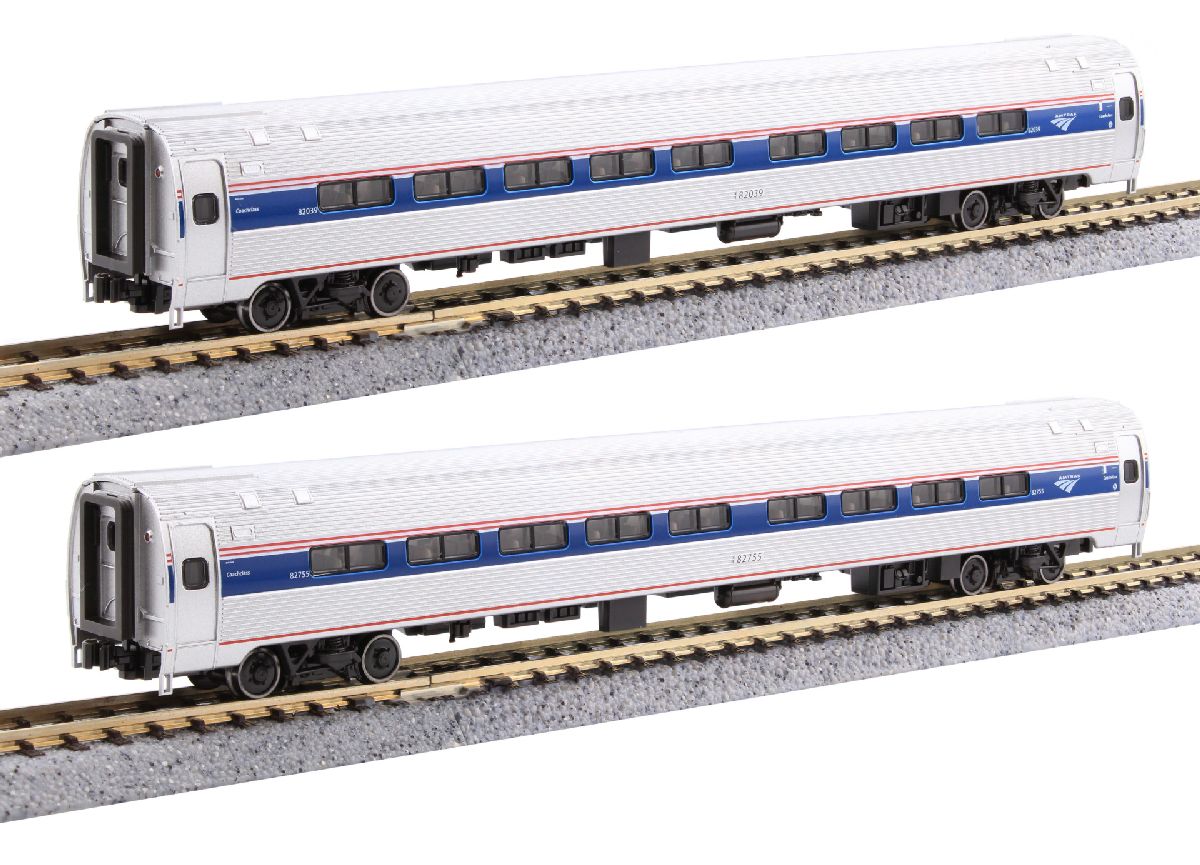 N Amtrak Amfleet PhVI Coach Psg.Cars/2pk