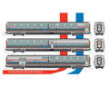 N Amtrak PhIII Viewliner II 4pk Psg.Cars