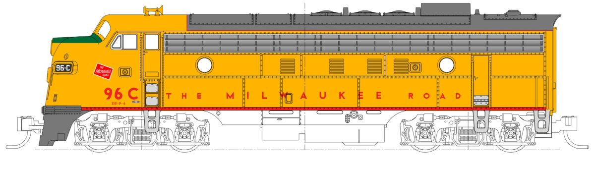 N FP7 Diesel Milw.Rd. #96C/Post 1955 Scheme w/DCC Sound