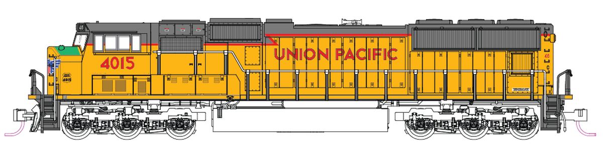 N SD70M Diesel UP #4015 Excursion