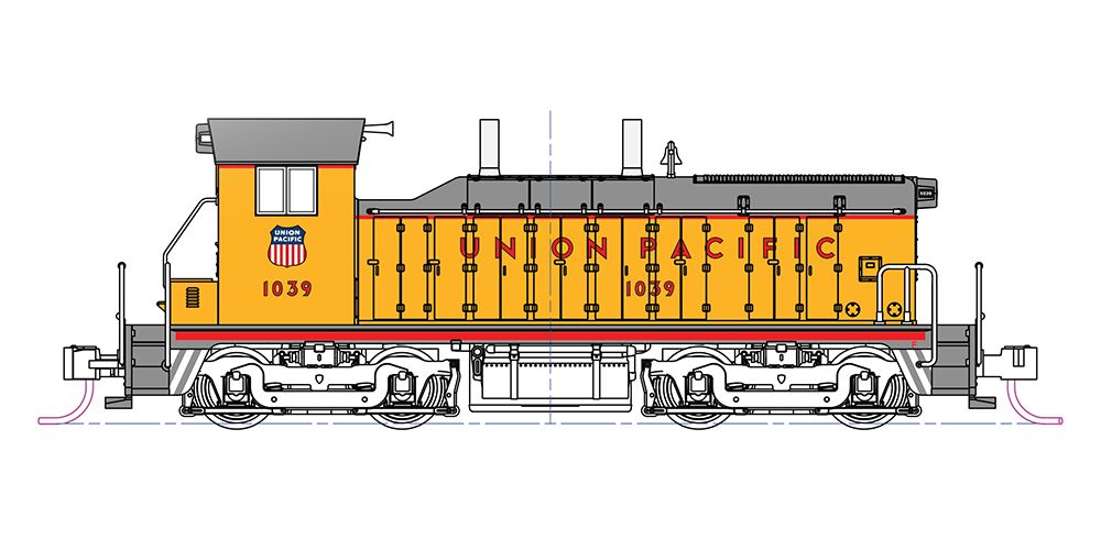 NW2 Diesel UP #1032 w/DCC Sound