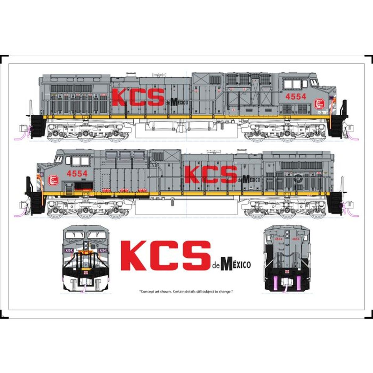 N AC4400CW Diesel KCS de Mexico #4554