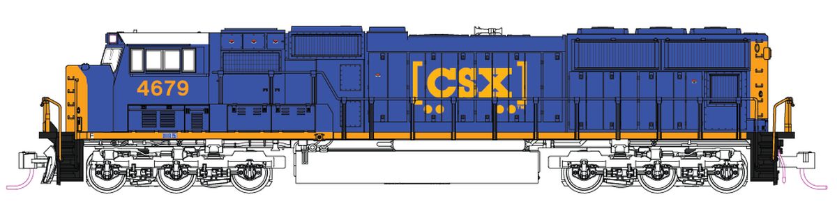 N SD70M Diesel CSX #4697 w/DCC Sound
