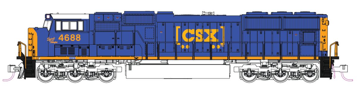 N SD70M Diesel CSX #4688 w/DCC Sound