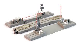 N Crossing Gate & Rerailing Track/124mm