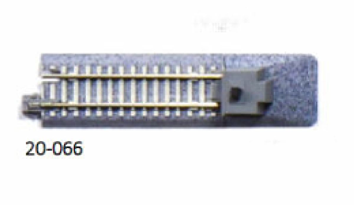 N Concrete Tie 62mm (2 7/16in) Straight Track With Bumper A