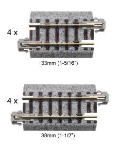 N Track Assortment B  1-1/2 (38mm) 1-5/16 (33mm)