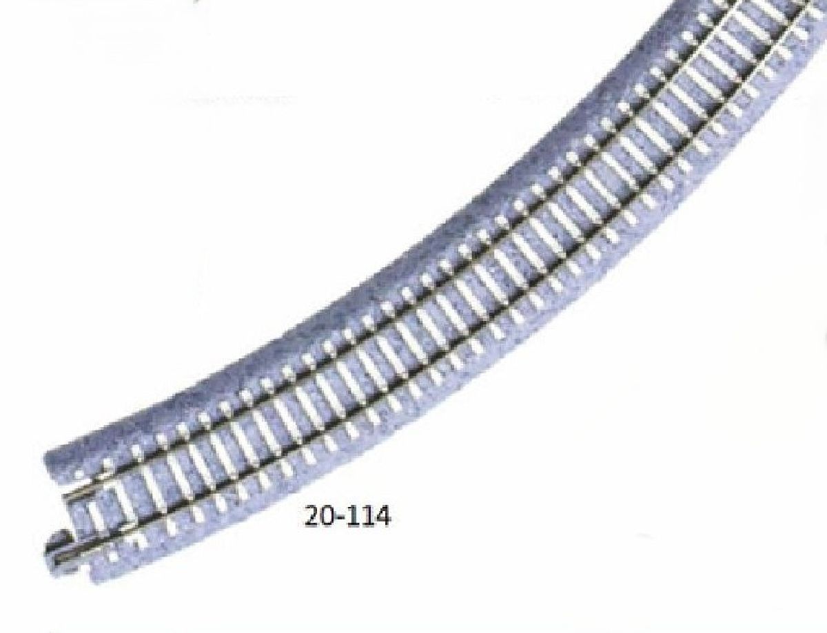 N Concrete Tie 282mm (11in) Radius 45 Curve Track