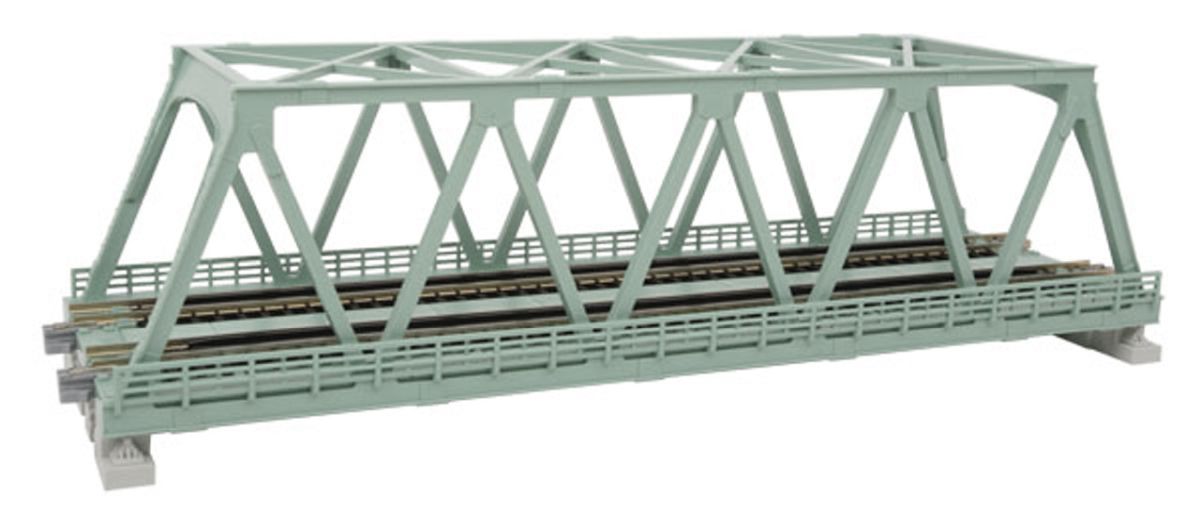 N Double Truss Bridge Green 248mm (1ea)