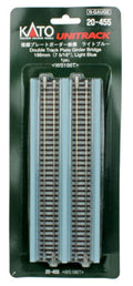 N Dbl Track Plate Girder Bridge Lt Blue 186mm (1ea)