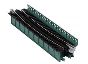 N Curved Deck Girder Bridge/Green 17-5/8R (448mm-15*)